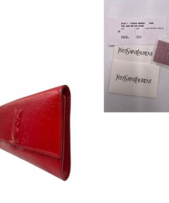 Borse Yves Saint Laurent | Pochette Ysl Vernis Rosso