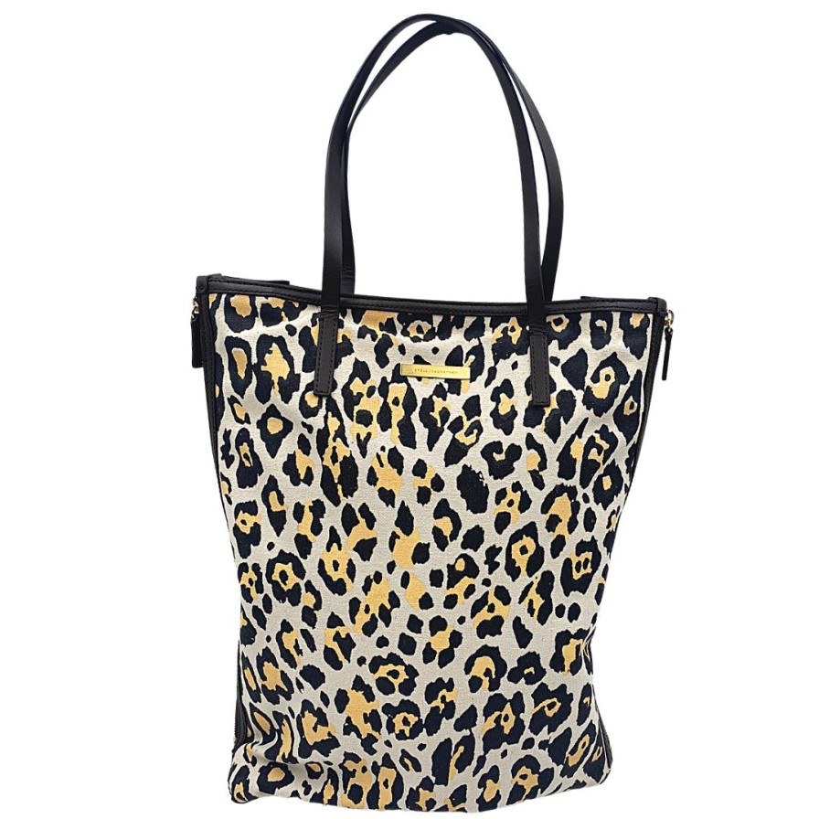 Borse Stella McCartney | Shopper Stella Mc Cartney In Tela Animalier Bianco