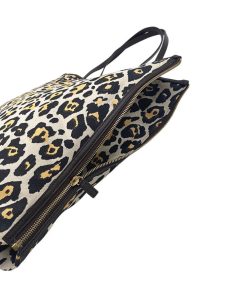 Borse Stella McCartney | Shopper Stella Mc Cartney In Tela Animalier Bianco