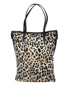 Borse Stella McCartney | Shopper Stella Mc Cartney In Tela Animalier Bianco