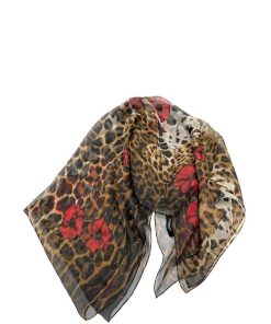 Accessori Yves Saint Laurent | Foulard Ysl Marrone