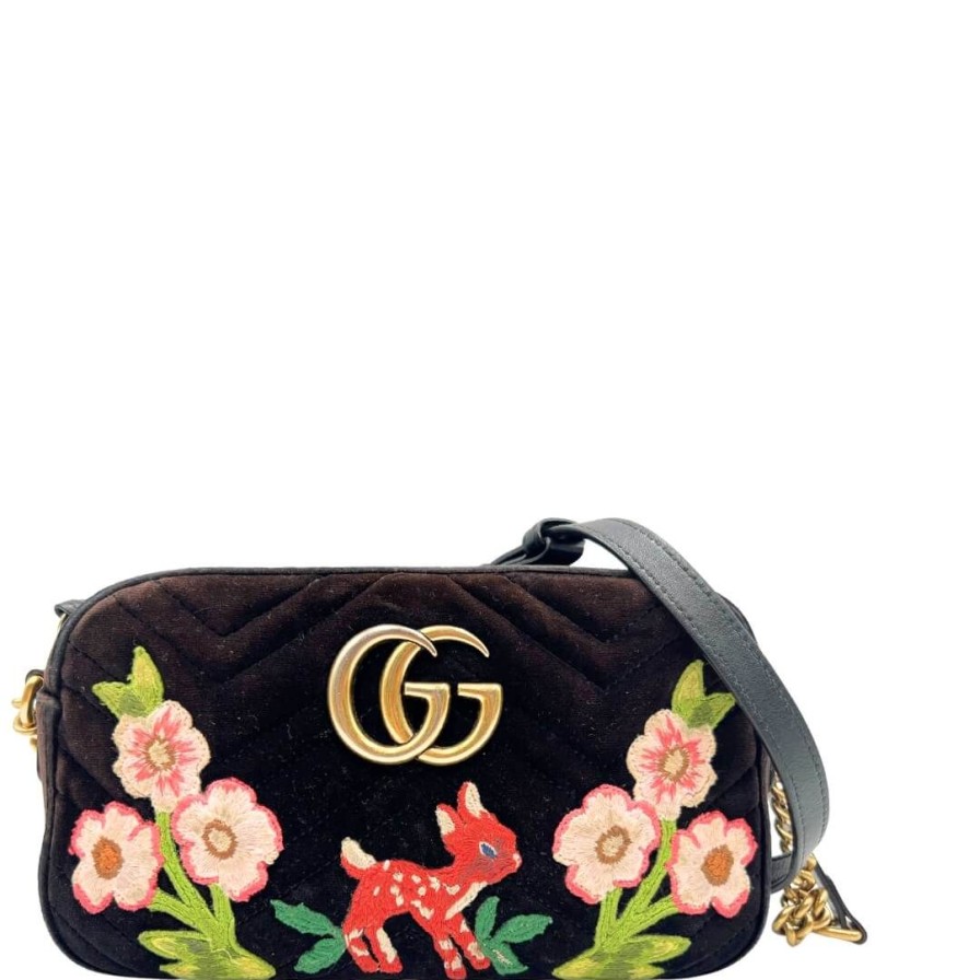 Borse Gucci | Gucci Marmont Velvet Marrone