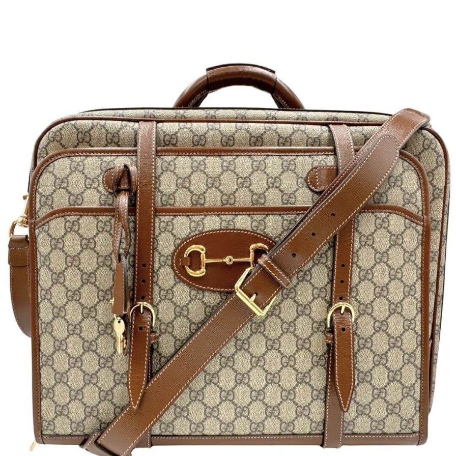 Borse Gucci | Borsa Da Viaggio Gucci Horsebit Beige