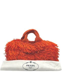 Borse Prada | Borsa Prada Rafia Grass Arancione