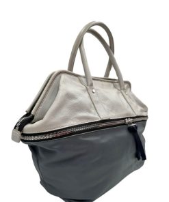 Borse Marni | Shopper Marni Bicolore Grigio