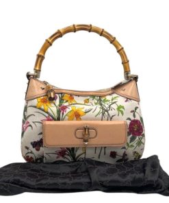 Borse Gucci | Gucci Bamboo Flora Beige