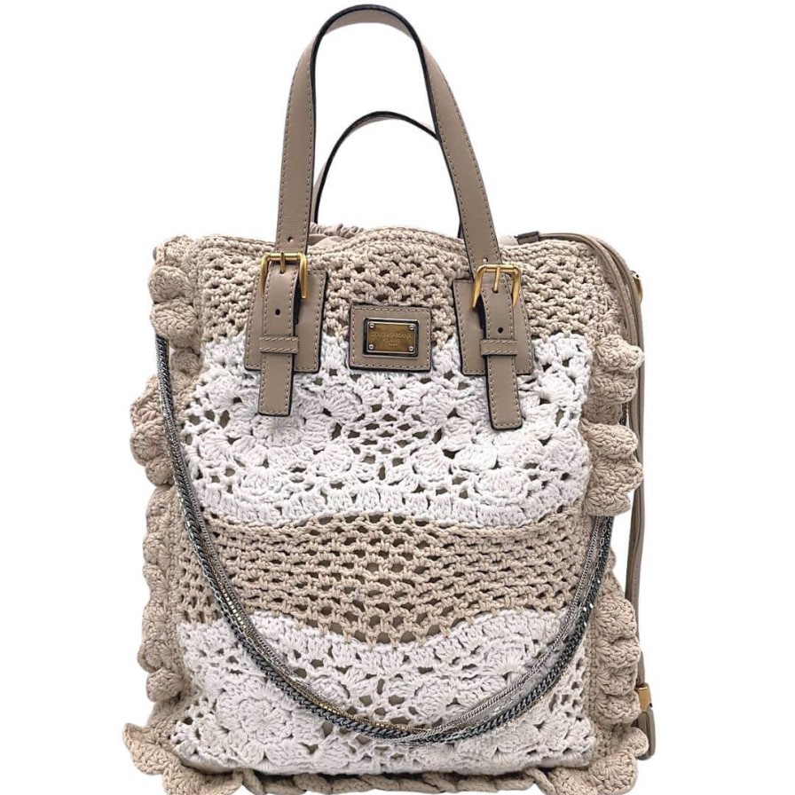 Borse Dolce & Gabbana | Dolce&Gabbana Bag Uncinetto Beige