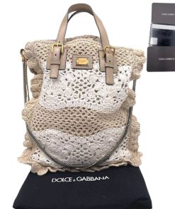 Borse Dolce & Gabbana | Dolce&Gabbana Bag Uncinetto Beige