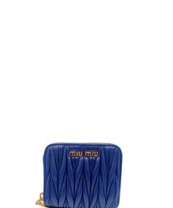 Accessori Miu Miu | Portafoglio Miu Miu Gaufre Blu