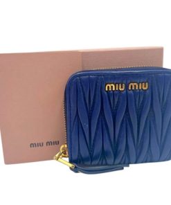 Accessori Miu Miu | Portafoglio Miu Miu Gaufre Blu