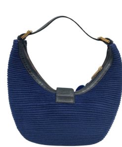 Borse Fendi | Fendi Mezzaluna Tessuto Blu