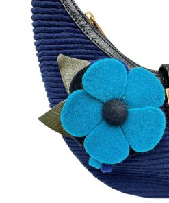 Borse Fendi | Fendi Mezzaluna Tessuto Blu