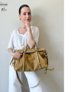 Borse Miu Miu | Satchel Miu Miu Con Tracolla Beige