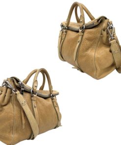 Borse Miu Miu | Satchel Miu Miu Con Tracolla Beige