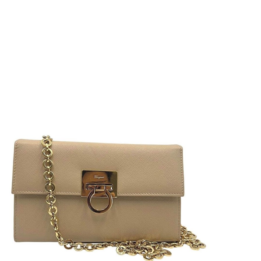 Borse Salvatore Ferragamo | Borsa Salvatore Ferragamo Gancini Beige