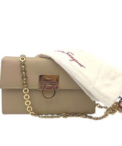 Borse Salvatore Ferragamo | Borsa Salvatore Ferragamo Gancini Beige