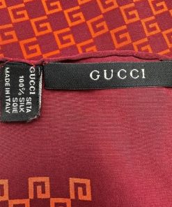 Accessori Gucci | Foulard Gucci In Seta Bordeaux