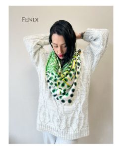 Accessori Fendi | Foulard Fendi Seta Verde