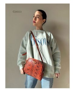 Borse Gucci | Gucci Ophidia Trama Python Arancione