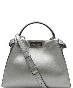 Borse Fendi | Fendi Peekaboo Media Argento