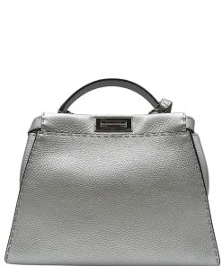 Borse Fendi | Fendi Peekaboo Media Argento