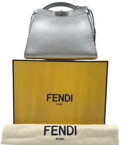 Borse Fendi | Fendi Peekaboo Media Argento