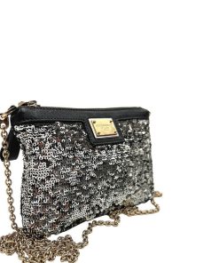 Borse Dolce & Gabbana | Pochette Dolce & Gabbana Paillettes Argento