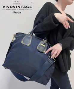 Borse Prada | Prada Shopper Con Tracolla Blu