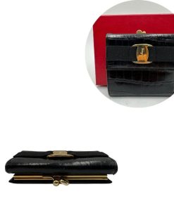 Accessori Salvatore Ferragamo | Portafoglio Salvatore Ferragamo Fiocco Nero