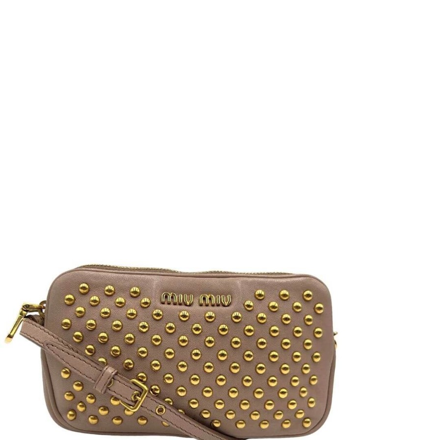 Borse Miu Miu | Pochette Miu Miu Borchie Rosa