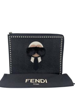 Borse Fendi | Pochette Fendi Saffiano Nero