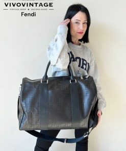 Borse Fendi | Borsone Fendi In Pelle Ff Nero