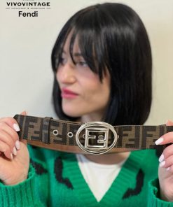 Accessori Fendi | Cintura Fendi Zucca Tg 42 Marrone