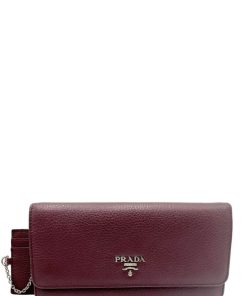 Accessori Prada | Portafoglio Prada Prugna Bordeaux