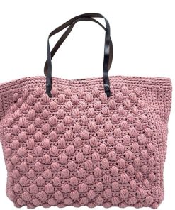 Borse Fendi | Shopper Fendi Uncinetto Rosa