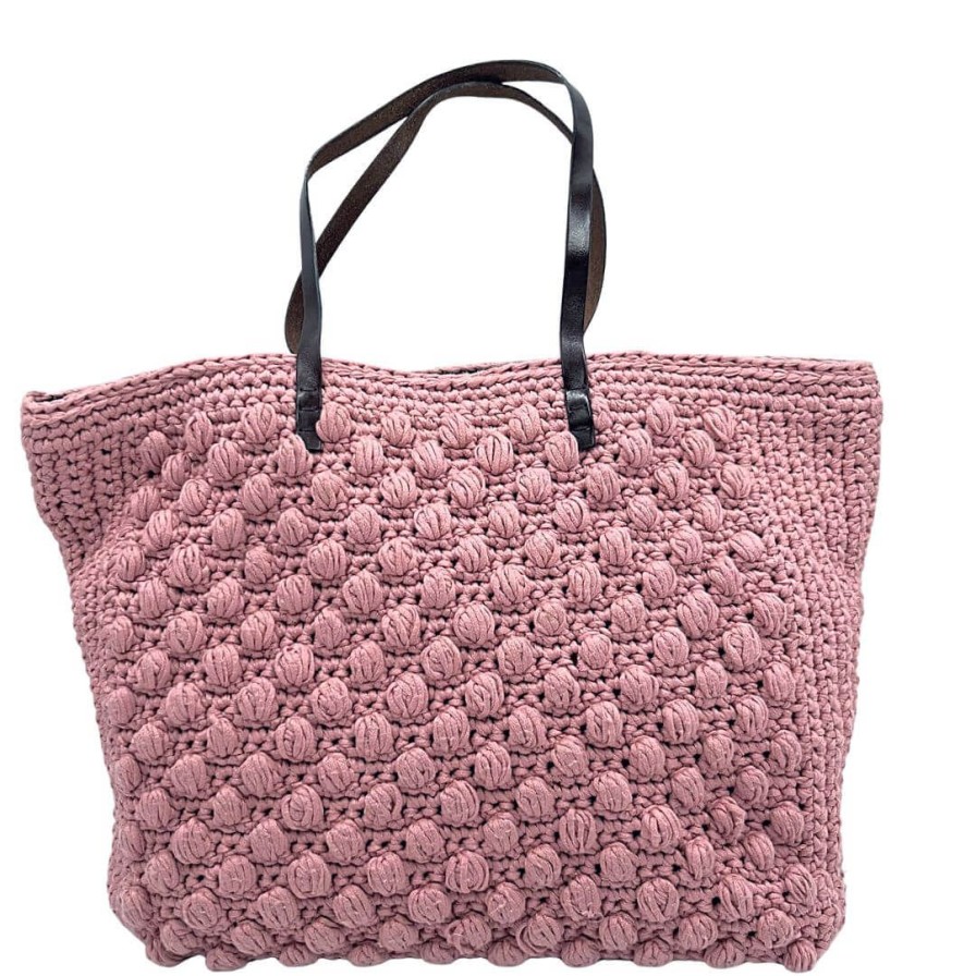 Borse Fendi | Shopper Fendi Uncinetto Rosa