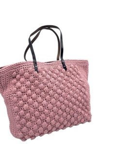 Borse Fendi | Shopper Fendi Uncinetto Rosa