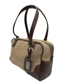 Borse Prada | Bauletto Prada Jacquard Beige