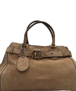 Borse Gucci | Shopper Gucci Scamosciata Running Marrone