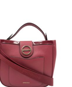 Borse Borbonese | Satchel Borbonese Con Tracolla Bordeaux