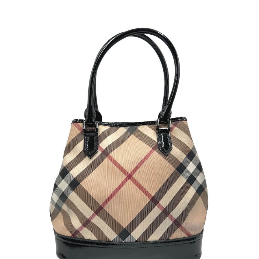 Borse Burberry | Shopper Burberry Tartan Beige