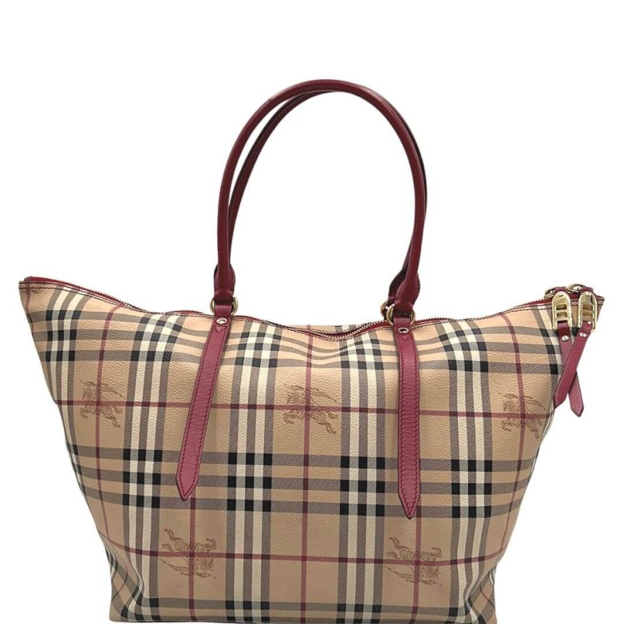 Borse Burberry | Shopper Burberry Tartan Beige