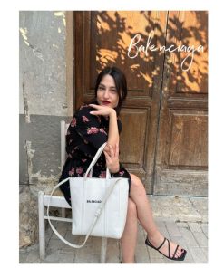 Borse Balenciaga | Secchiello Balenciaga Tessuto Bianco